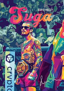 Sean O'Malley UFC Champion Pop Art