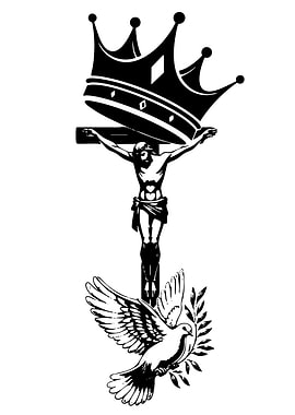 Jesus Crowned with Thorns and Dove