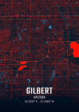 Gilbert Arizona City Map