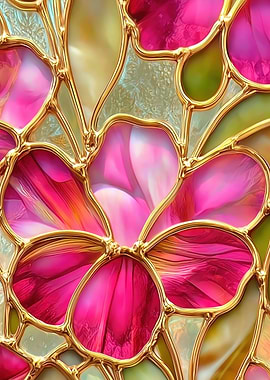 Stained Glass Floral Design