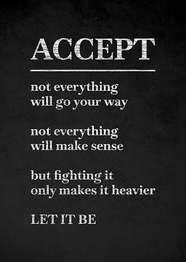 Acceptance Quote on Chalkboard