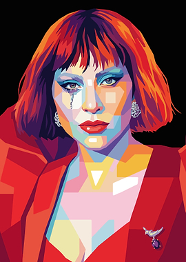 Pop Art Portrait of Lady Gaga