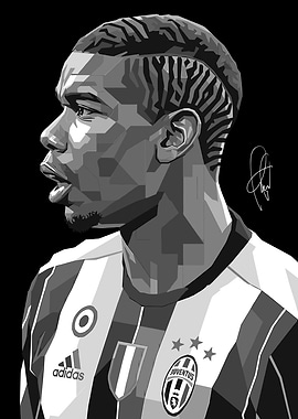 Paul Pogba Juventus Portrait