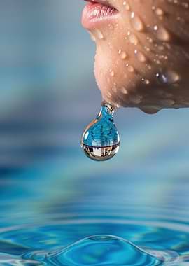 Water Droplet Reflection