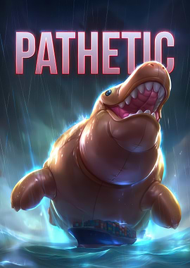 Pathetic Inflatable Dinosaur on a Cargo Ship