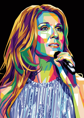 Celine Dion Pop Art Portrait
