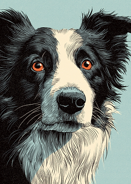 Border Collie Dog Portrait