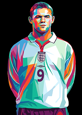 Wayne Rooney England Pop Art