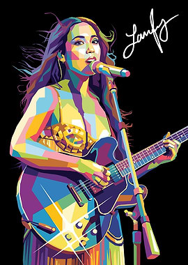 Laufey Singer Playing Guitar