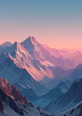 Majestic Mountain Range at Sunrise
