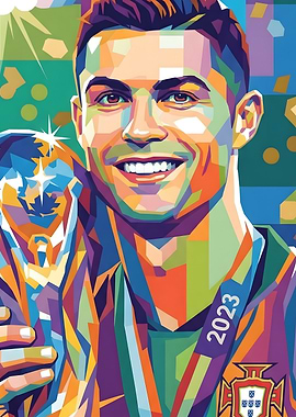 Cristiano Ronaldo with Trophy