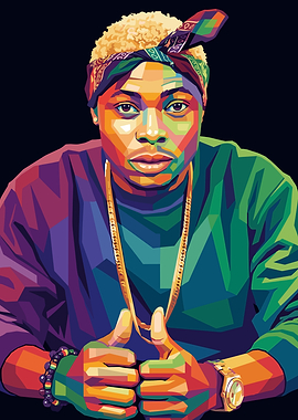 Colorful Portrait of a Asake