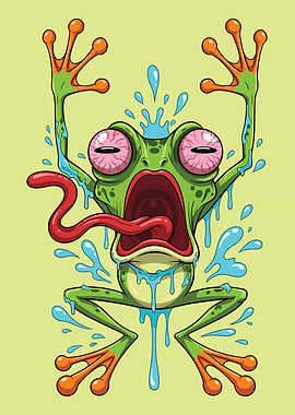 Screaming Frog with Tongue Out