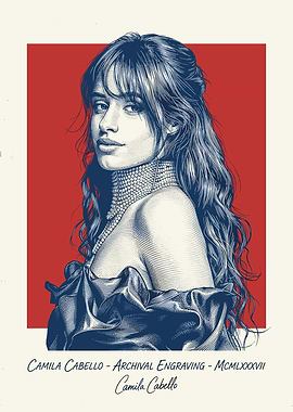 Camila Cabello Archival Engraving