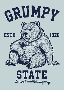 Grumpy Bear Vintage Design