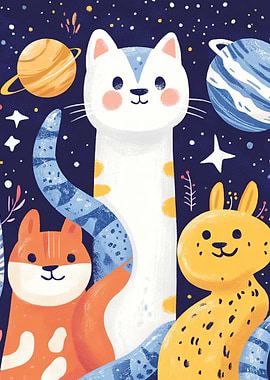 Cute Animals in Space