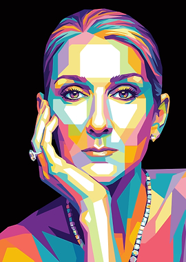 Celine Dion Pop Art Portrait