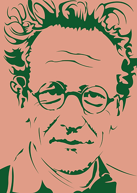Stylized Portrait of a Man with Glasses