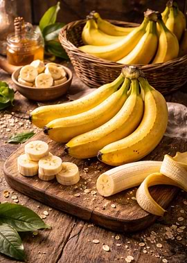 Fresh Bananas and Slices