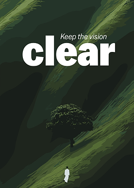 Man walking towards a tree