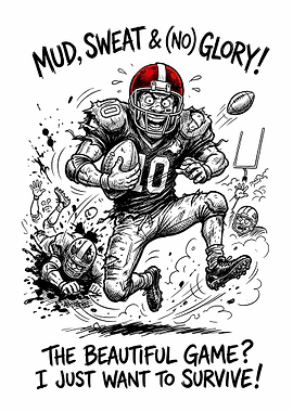 American Football Player in Action