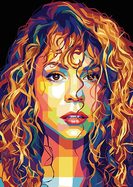Colorful Portrait of Mariah Carey