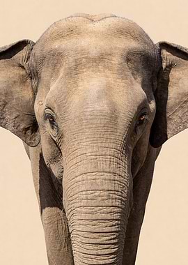 Close-up of an elephant's face