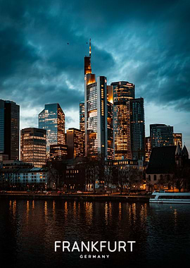 Frankfurt Skyline at Dusk