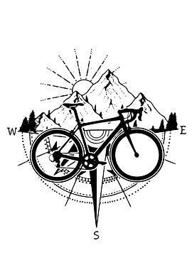 Bicycle Mountains Compass Sun