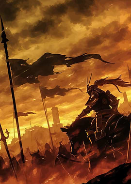 Samurai Warrior on Horseback