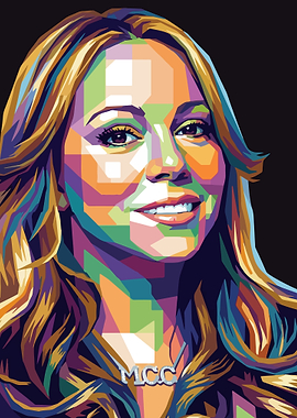 Colorful Portrait of Mariah Carey