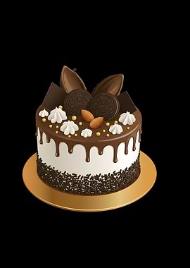 Chocolate Drip Cake with Oreos