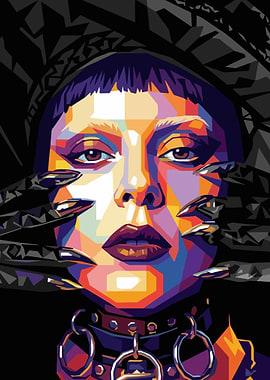 Pop Art Portrait of Lady Gaga