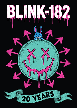 Blink-182 20 Years Smiley Face Art