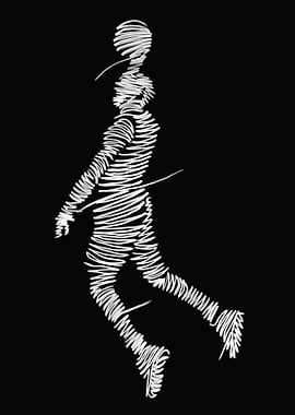 Wireframe Basketball Player