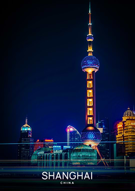 Shanghai Skyline at Night