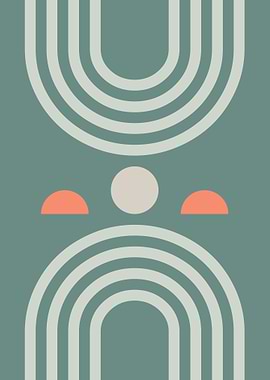 Abstract Geometric Rainbow Shapes