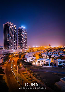 Dubai Cityscape at Night