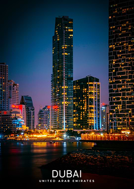 Dubai Skyline at Night