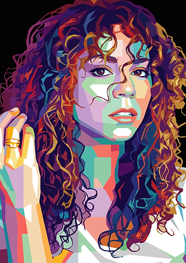 Colorful Portrait of Mariah Carey