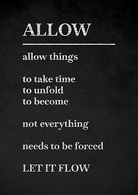 Allow It To Flow Motivational Text