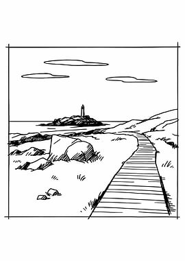 Coastal Path to Lighthouse