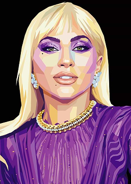 Pop Art Portrait of Lady Gaga