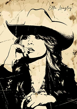 Ella LangleyPortrait with Vintage Texture