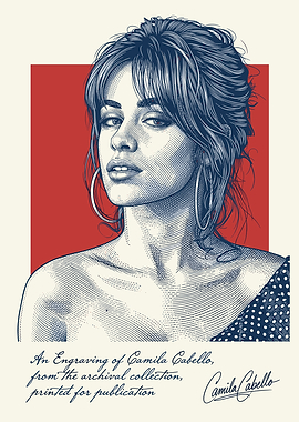 Engraving of Camila Cabello