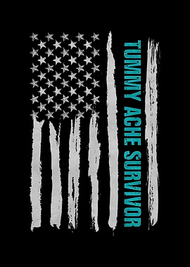 Tummy Ache Survivor American Flag