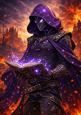 Mysterious Mage Casting Spell