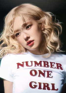 Woman in 'Number One Girl' T-shirt