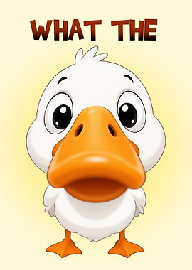 What The Duck Funny Poster