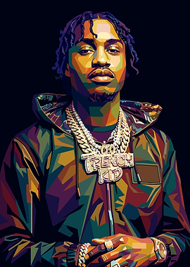 Lil Tjay 'CEO TRENCH KID' Pop Art Portrait